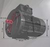 Elektromotor im Bild ein D Mot HTM 120 42004005 0,25 KW 71 A 4 polig B34gr