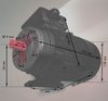 Elektromotor im Bild ein D Mot NTM 40 42004001 0,06 KW 56 A 4 polig B34kl